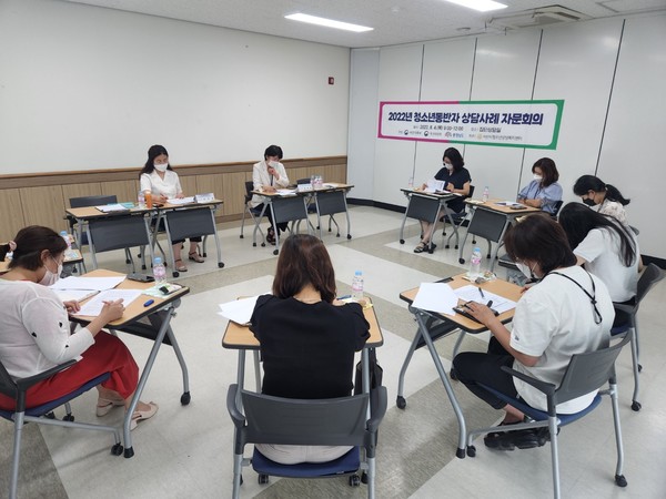                           청소년동반자 상담사례 자문회의 모습( 사진제공=청소년