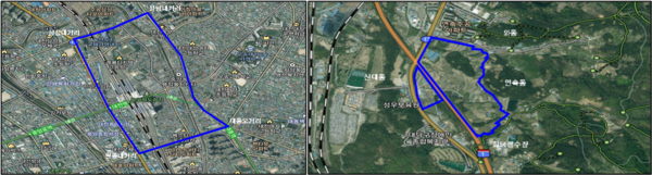 대전혁신도시 역세권지구(왼쪽), 연축지구(오른쪽)