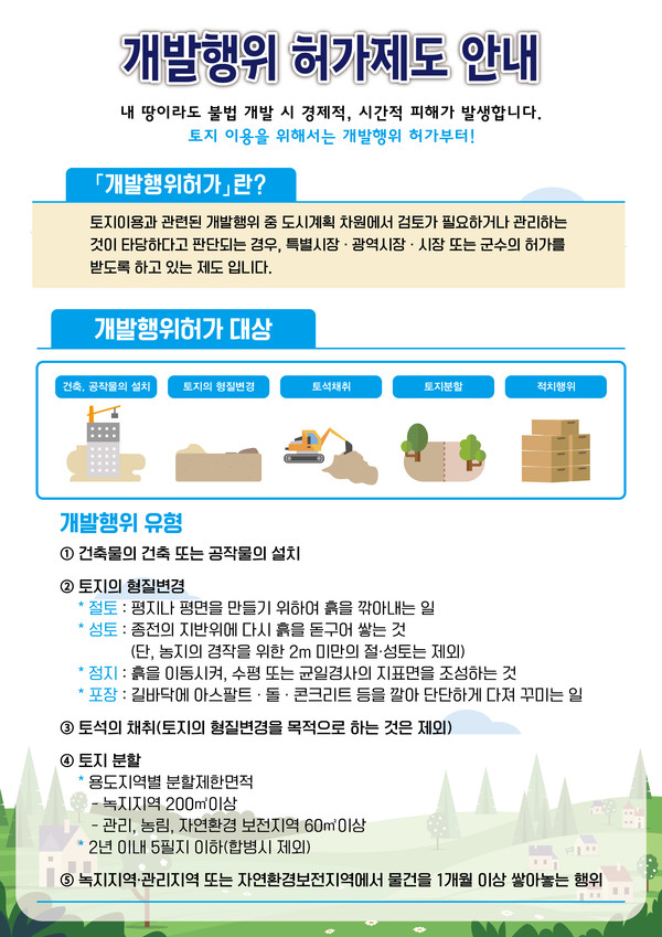 제천시, 올바른 개발행위 허가 홍보에 나서...