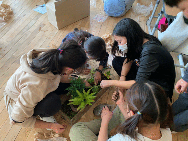 탄소중립 시범학교인 다빛초등학교 학생들이 식물가꾸기를 통해 탄소중립‧생태환경교육 활동을 벌이고 있다.