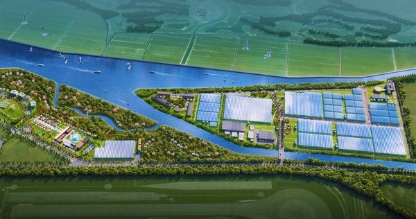 서산 천수만 간척지 B지구 내 조성 예정인 충남글로벌홀티콤플렉스 스마트팜 단지. (사진제공=충남도)