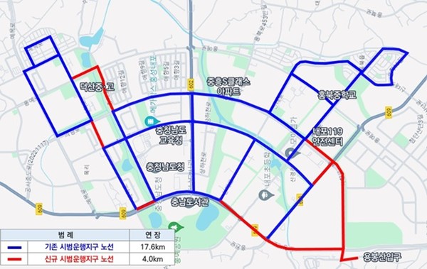 내포신도시 자율주행버스 노선도. (사진 제공= 충남도)