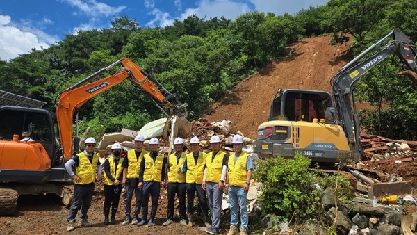 대치면 주정리 산사태 피해 주택 복구 현장. (사진제공=청양군)