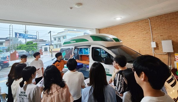 부여소방서, 부여군보건소 의료지원반 앰뷸런스 실무 교육 실시(사진제공=부여군)