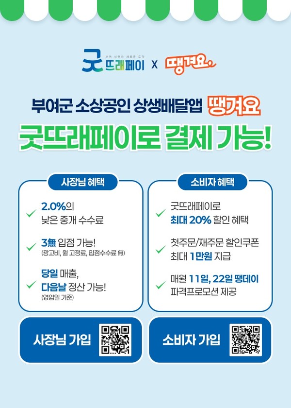 공공배달앱 _땡겨요_ 포스터(제공=부여군)