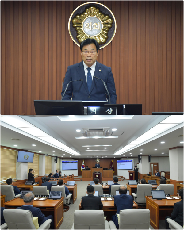 논산시의회가 제267회 임시회를 개회하고 이달 23일까지 총 7일간 의정활동에 들어간다(사진제공=논산시의회)