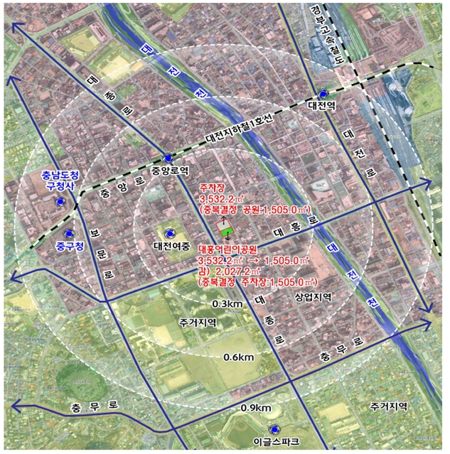 원도심 상생주차장 위치도.