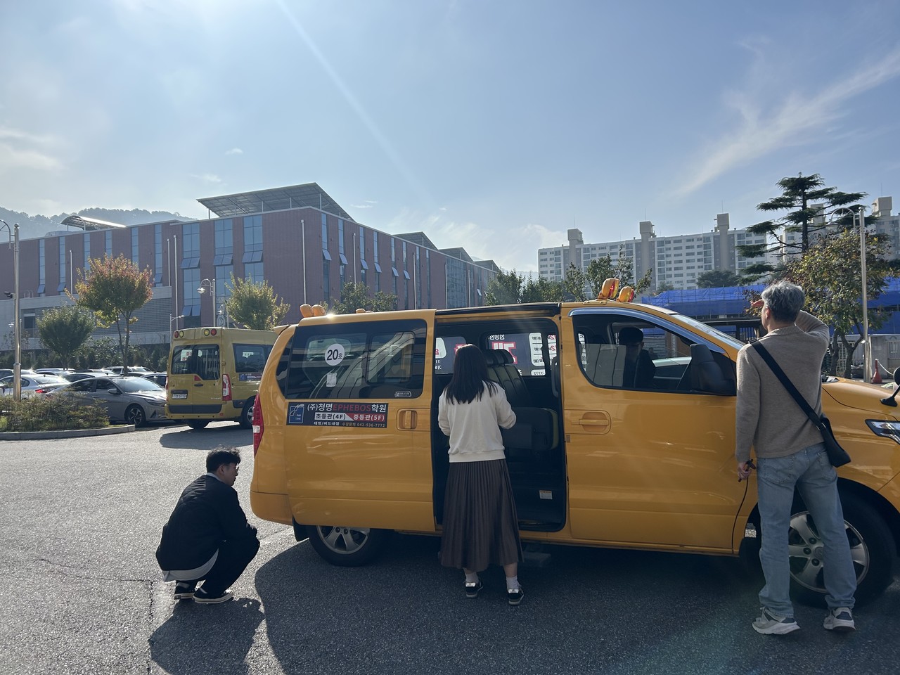 어린이통학버스 안전점검 현장. (사진제공=대전교육청)