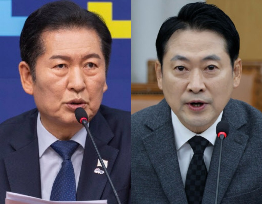 (왼쪽부터) 더불어민주당 정청래 대표, 국민의힘 장동혁 대표. (사진제공=연합뉴스)