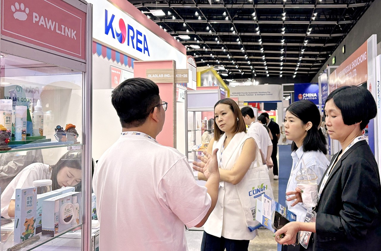 태국 방콕 반려동물산업박람회 한국관 전경. (사진제공=aT)