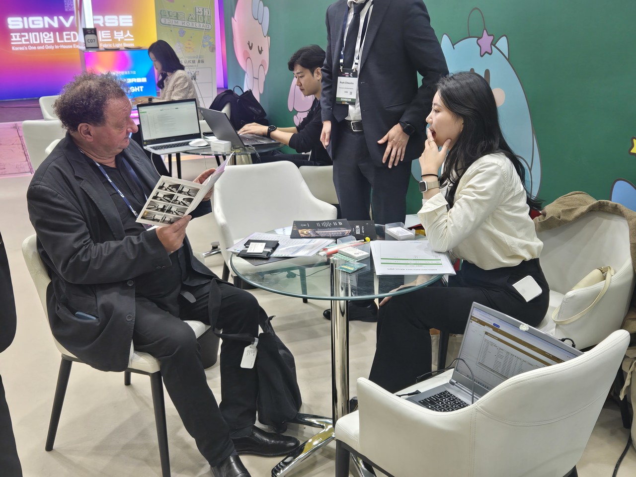 대전 MICE 홍보에서 비즈니스 상담ㅇ 진행되고 있다. (사진제공=대전관광공사)