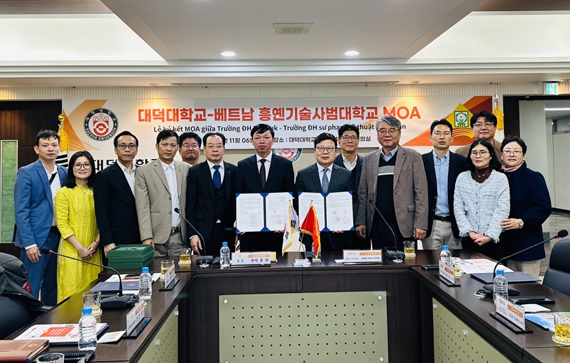 지난 6일 열린 대덕대-흥옌기술사범대 협약식 현장. (사진제공=대덕대학교)