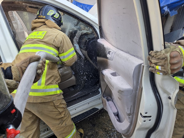 계룡소방서가 '1차량, 1소화기' 운동의 지속적인 홍보에 나선다(사진제공=계룡소방서)