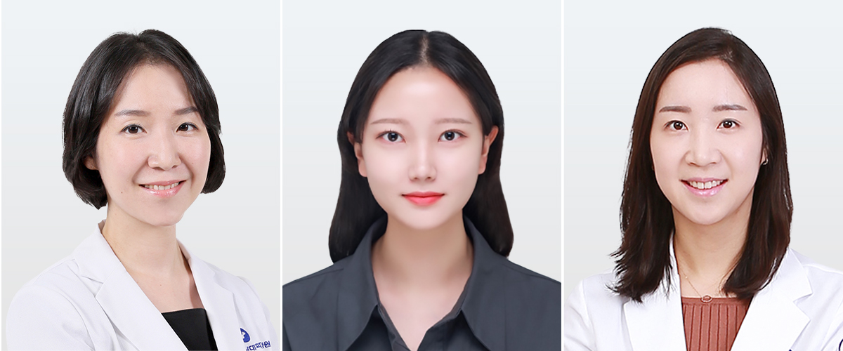 (왼쪽부터)강예은 교수, 의과학과 윤지연, 강다현 교수. (사진제공=충남대학교병원)