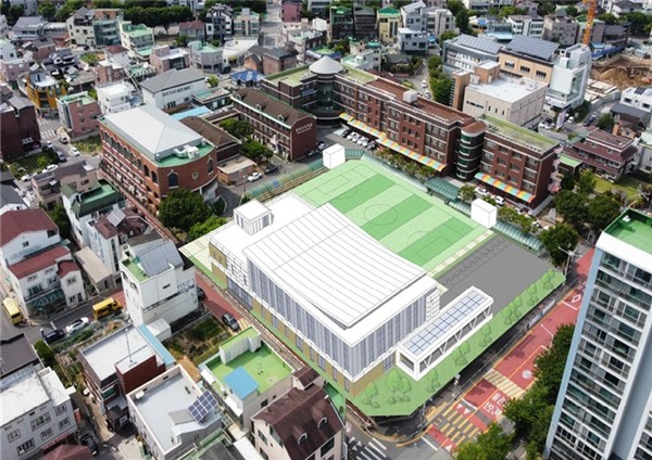 엄사초 학교복합시설 조감도.[충남교육청 제공]