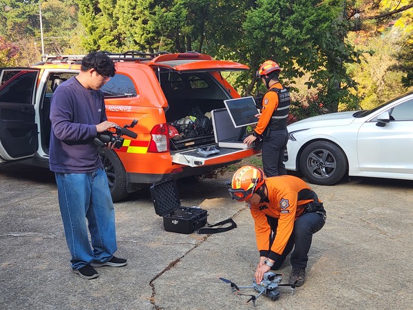 서산소방서, 소방드론 모습 (사진제공=소방서)