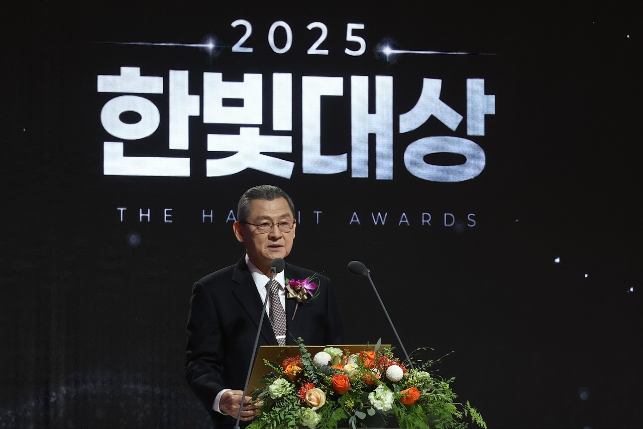 한화그룹이 11일 대전MBC 공개홀에서 대전MBC와 함께 ‘2025 한빛대상’ 시상식을 개최했다.(사진제공=갤러리아타임월드)