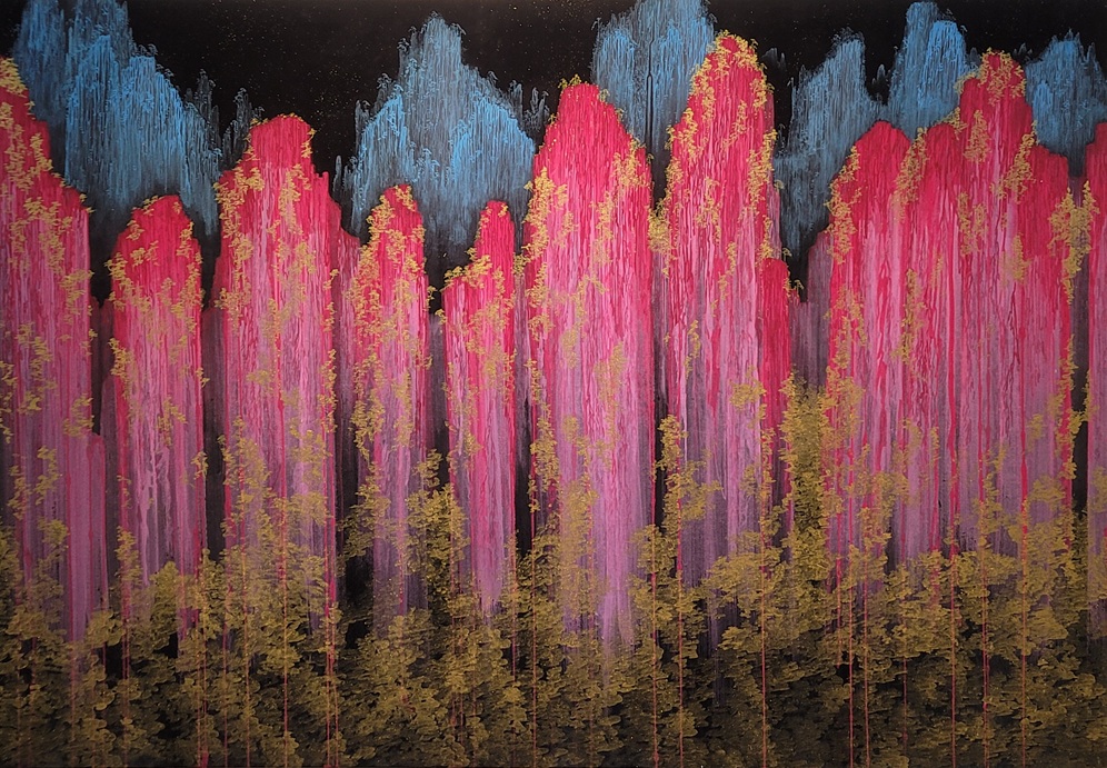 목원한국화 페스티벌에 전시된 작품. 노우진. 162x97cm. 장지에 채색. 2025. (사진제공=목원대학교)