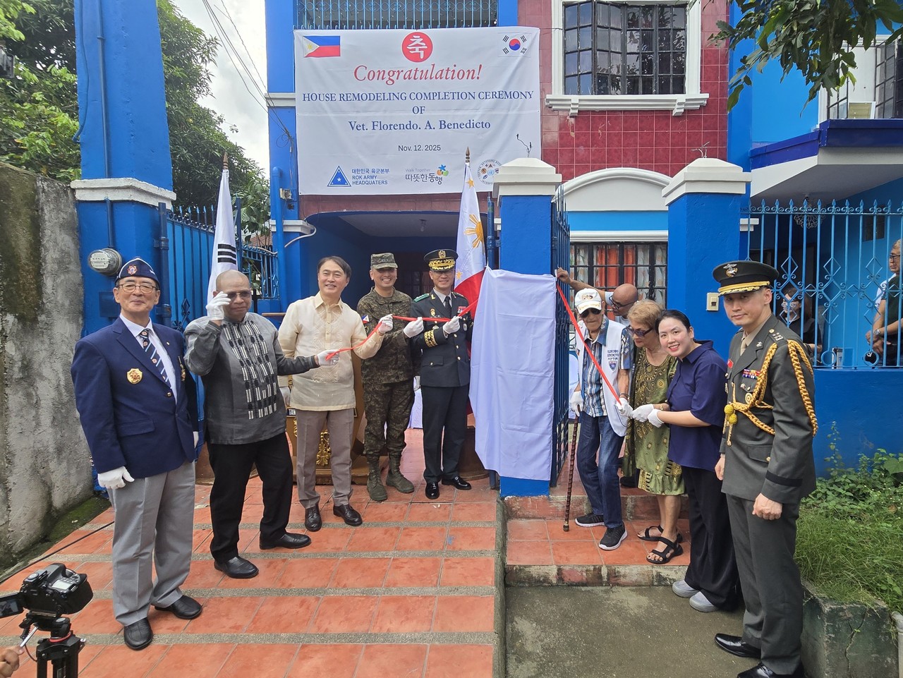 육군 인사사령부가 12일부터 13일까지 필리핀 칼람바와 리잘 지역에서 ‘제17차 나라사랑 보금자리 준공식’을 열었다.(사진제공=육군본부)
