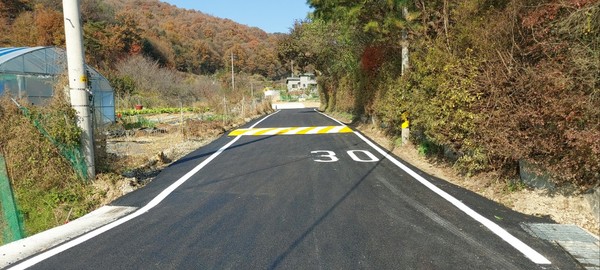 천안시 목천읍 서흥리 농어촌도로 준공 모습.(사진제공=천안시)