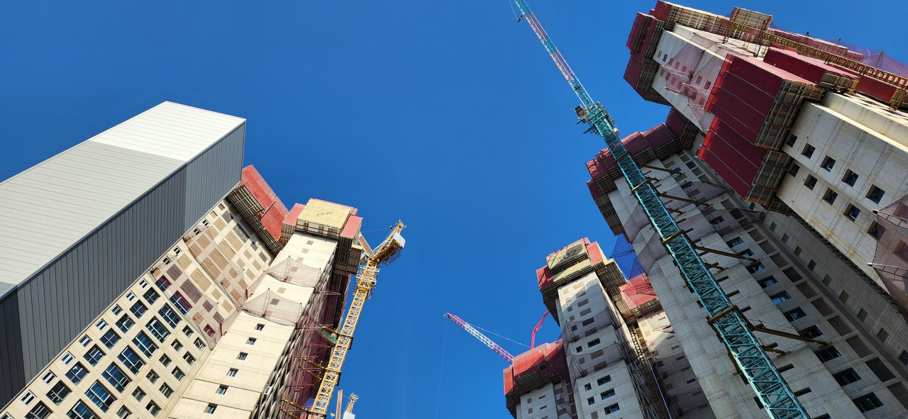 14일  현대건설 ‘힐스테이트 선화 더와이즈’ 건설현장 전경. (사진=김현수 기자)