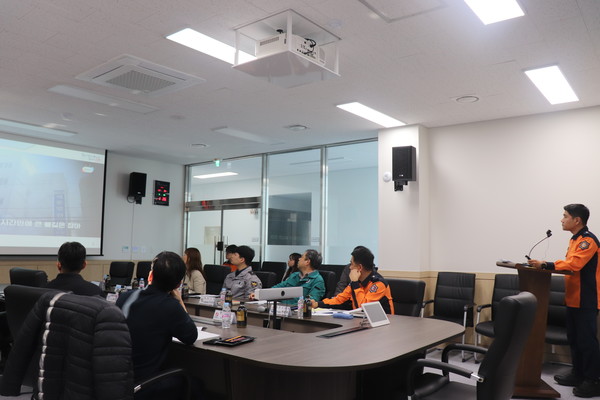 화재발생 가정 훈련 (사진제공=당진소방서)