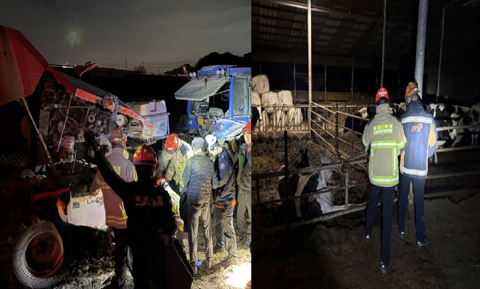 지난 15일, 119구조구급센터 김광태·문대한·박한용·김건국 대원이 구조활동을 진행하고 있다(사진제공=아산소방서)