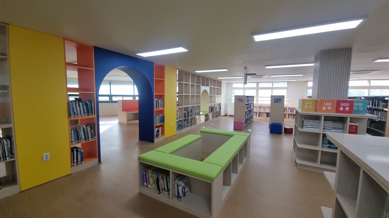 공간재구조화 조성공사를 마친 산내초 내부 모습. (사진제공=대전교육청)