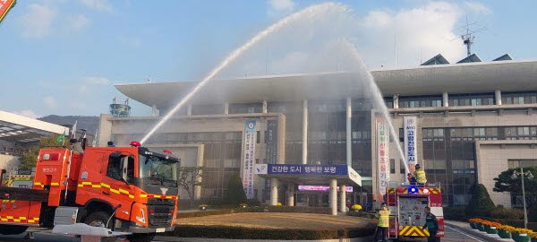 보령시, 2025년 화재 대비 소방합동 훈련( 사진제공=충남일보)