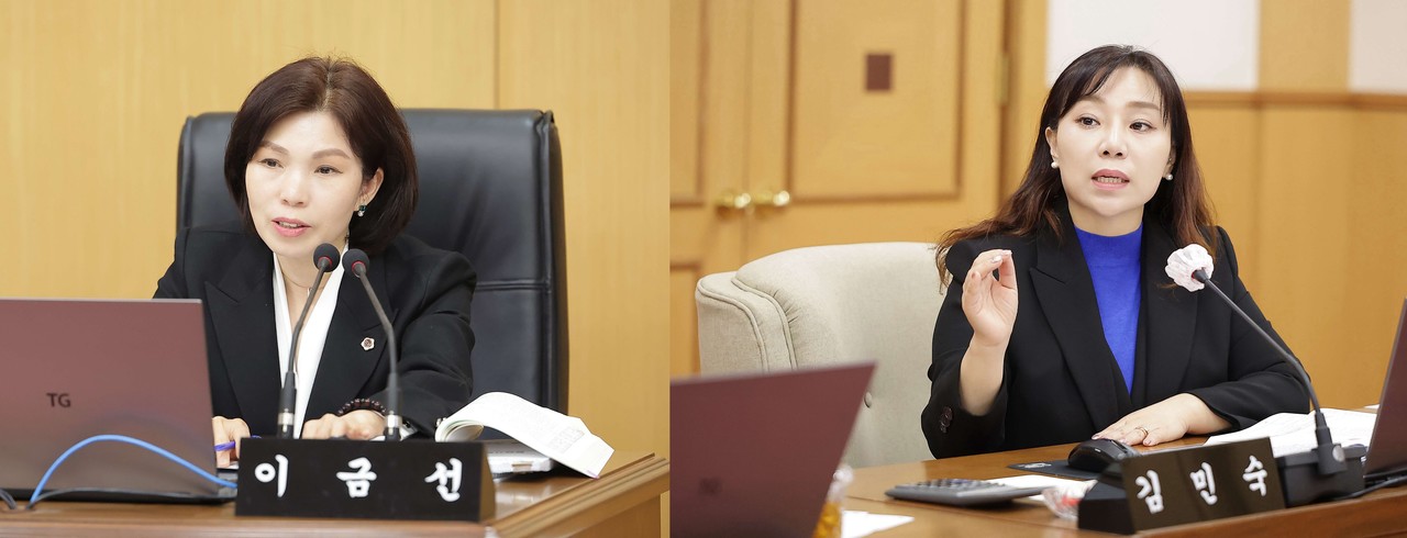 (왼쪽부터) 대전시의회 이금선 의원, 김민숙 의원.