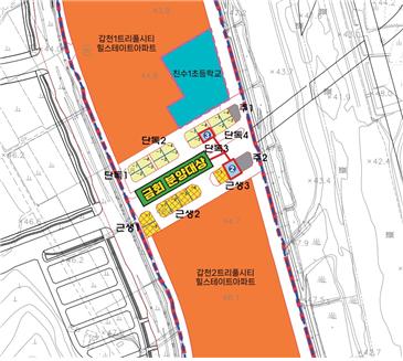 원신흥동 갑천지구 친수구역 분양대상 위치도. (사진제공=대전도시공사)