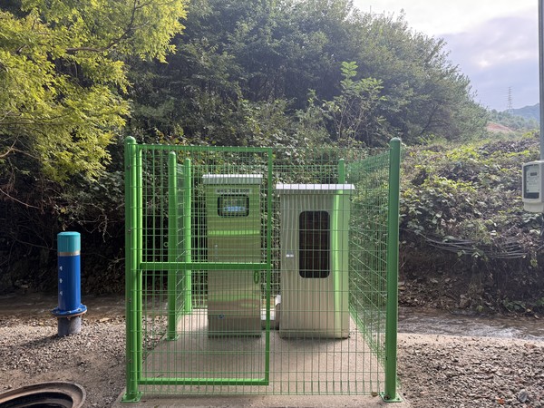 계룡시 두마면 입암리 일원 상수도 미보급 지역에 대한 상수도 공급 공사가 드디어 완료됐다(사진제공=계룡시)