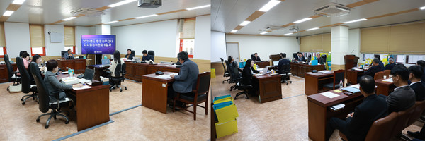 제천시의회 자치행정위원회, 산업건설위원회 행정사무감사 모습 (사진제공=제천시의회)