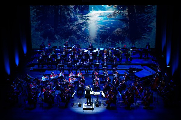 6일 열린 세종청소년 시립 정기연주회 '윈터클래식' 공연에서 국립심포니콘서트오케스트라와 합동연주를 선사하고 있다.(사진제공=세종시)