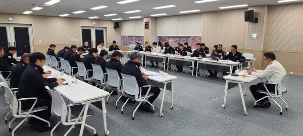 12월 월간 업무보고회 (사진제공=당진소방서)